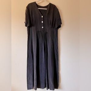 Pure silk 90’s navy maxi dress